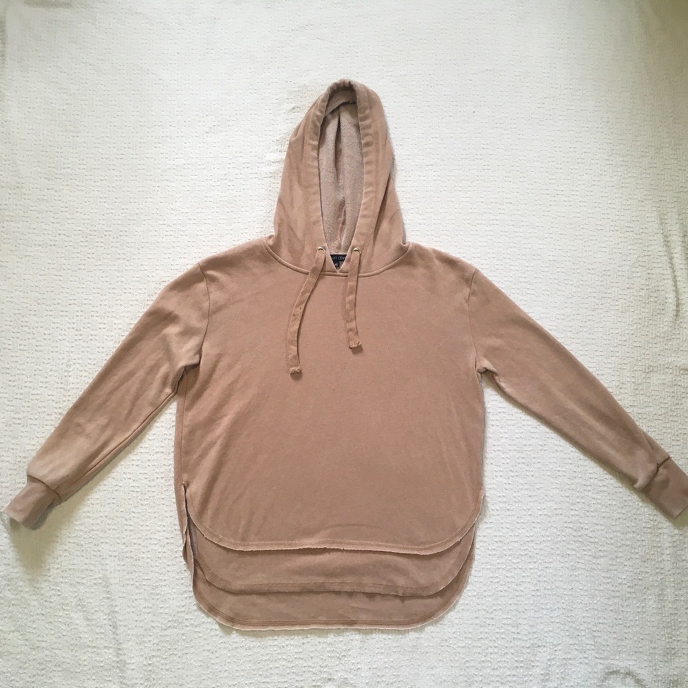 Ocean Drive Womens XS Hoodie Drawstring Long Sleeve‎ Layered Hem Pullover